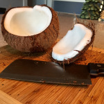 Today we power drilled a coconut