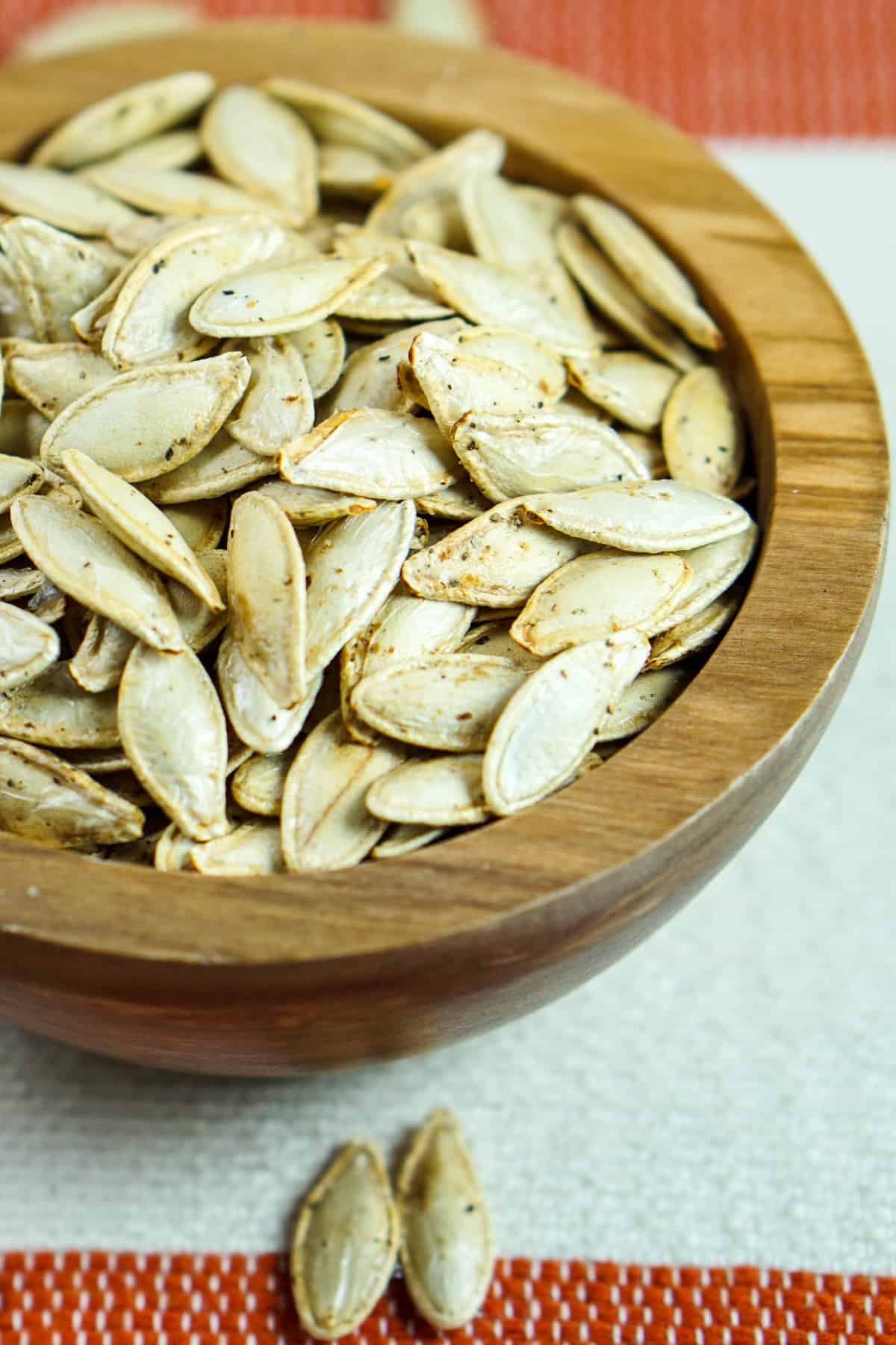 Toasted Salted Pumpkin Seeds - Eat Your Way Clean