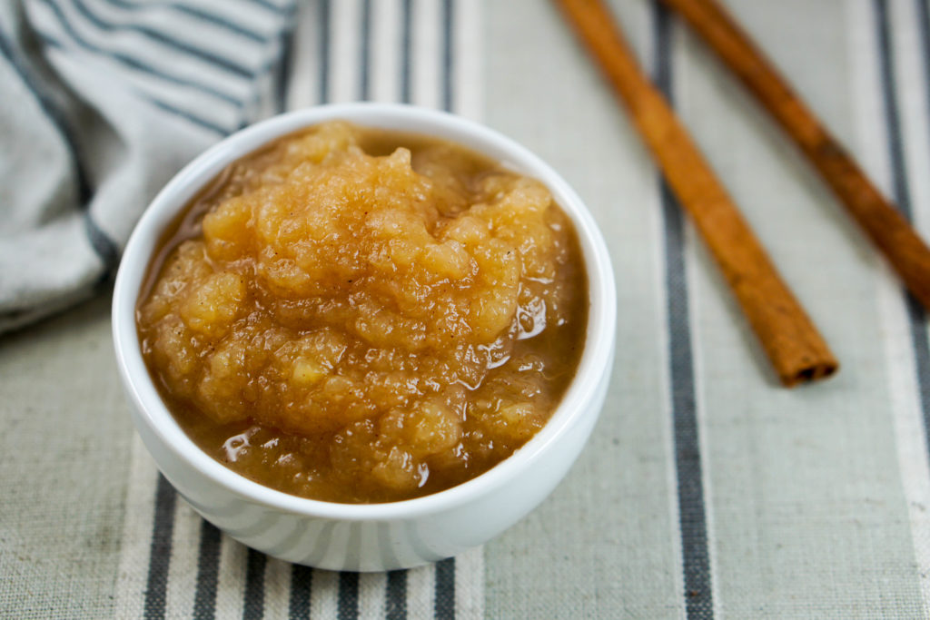 Apple Butter Recipe - A perfect and healthy spread made from just apples, salt and a dash of cinnamon. Spread on toast, muffins, pancakes, or just by itself