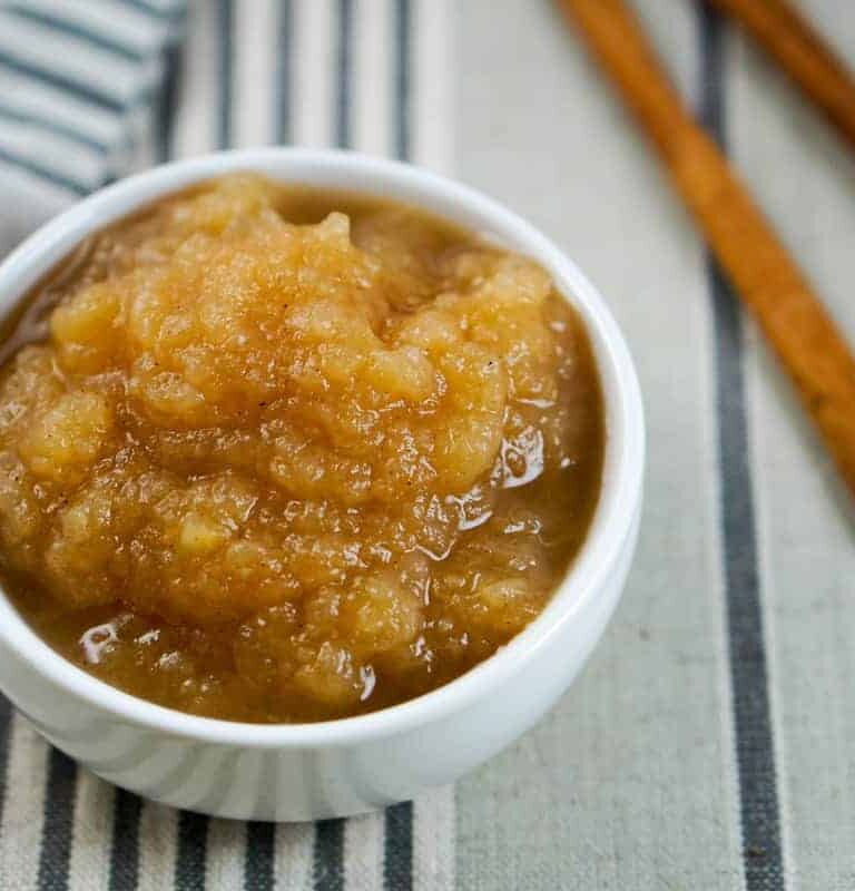 Apple Butter Recipe - A perfect and healthy spread made from just apples, salt and a dash of cinnamon. Spread on toast, muffins, pancakes, or just by itself