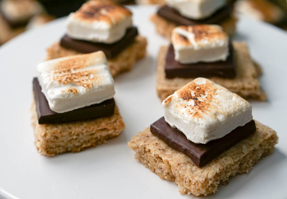 This Clean Indoor S'Mores recipe can be made ahead of time and your guests will never know it's low sugar and completely dairy, grain, and gluten free.