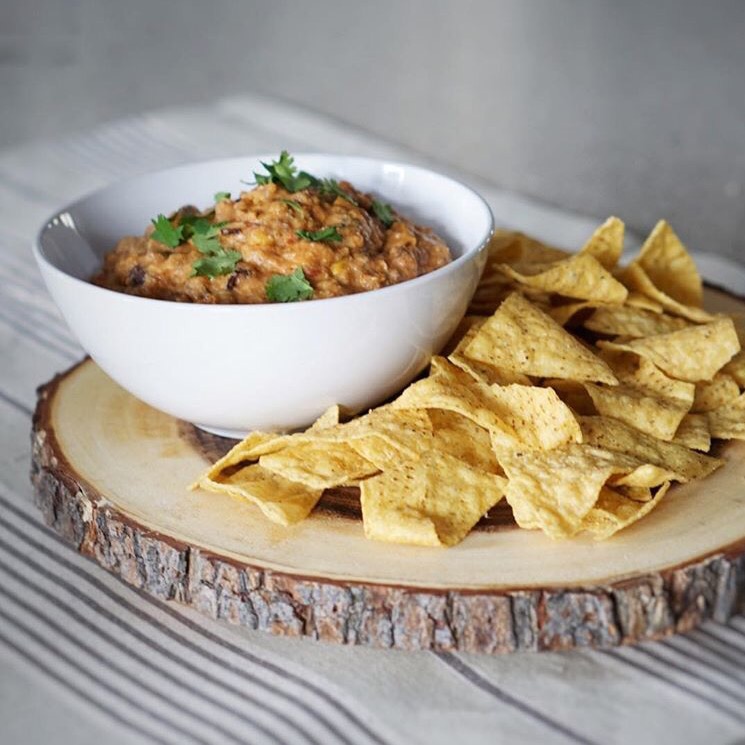 Healthy Creamy Chip Dip Recipe: A creamy savory chip dip that's sure to be a crowd pleaser. They'll never know that its healthy and has no cheese! Ground beef, hummus, salsa and spices.