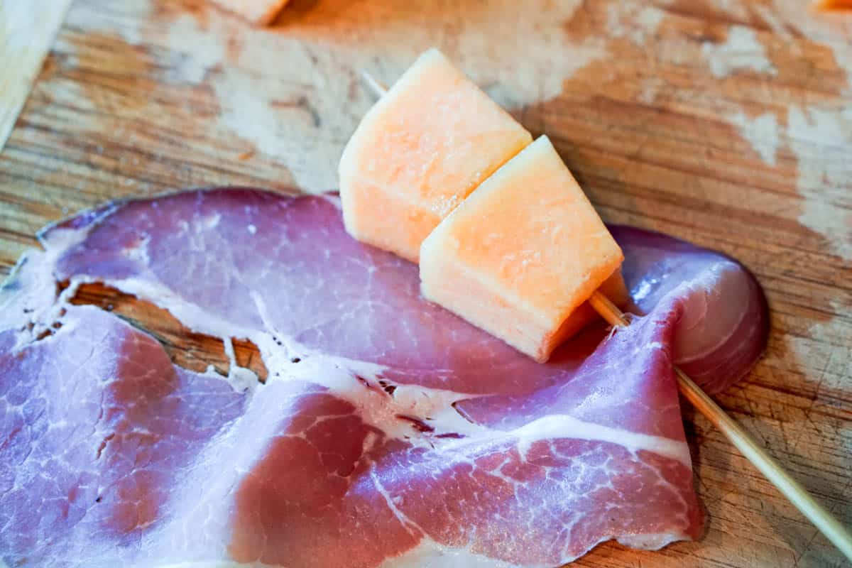 Grilled Cantaloupe Prosciutto Skewers with Mint Chutney Eat Your Way