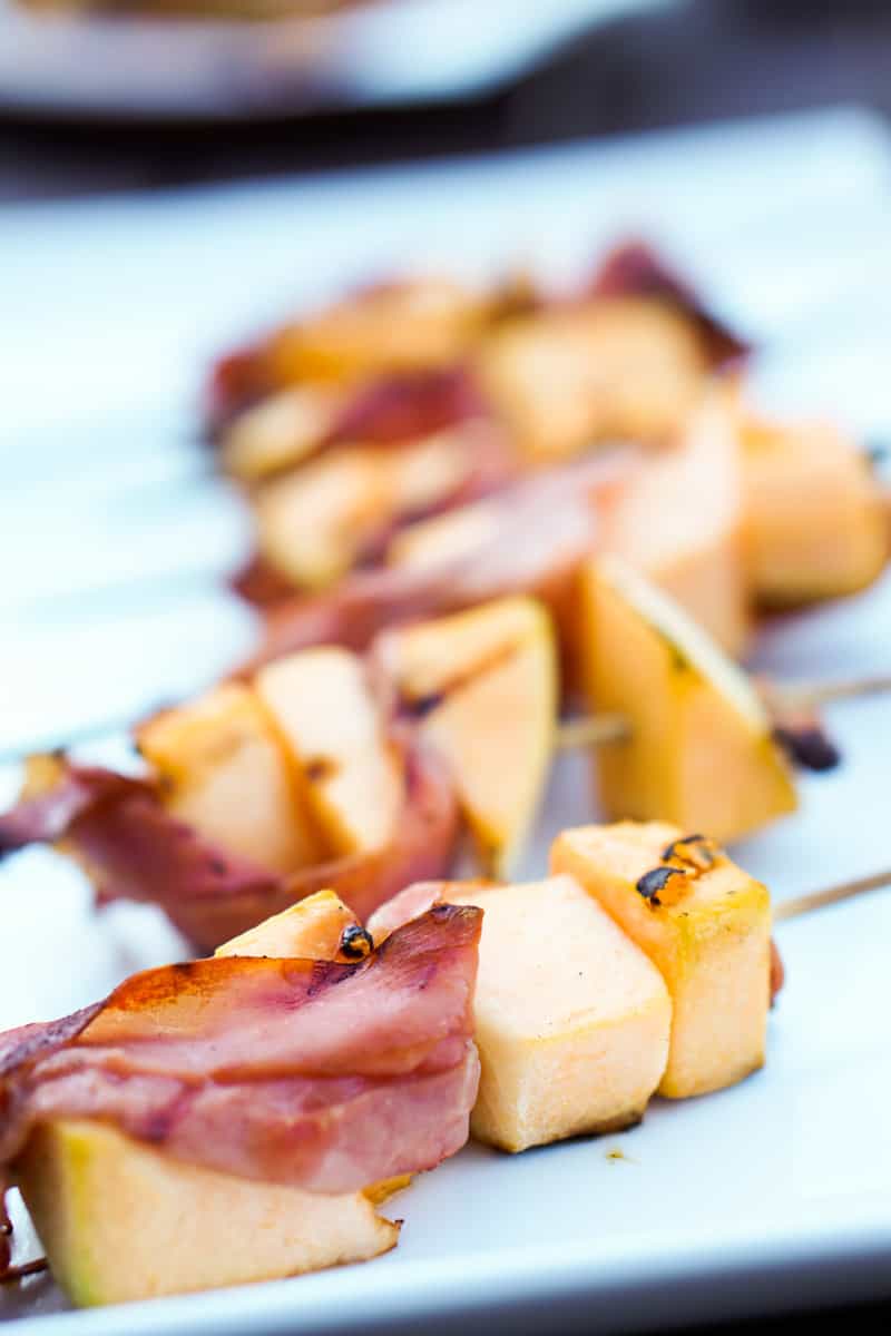 Grilled Cantaloupe Prosciutto Skewers with Mint Chutney Eat Your Way