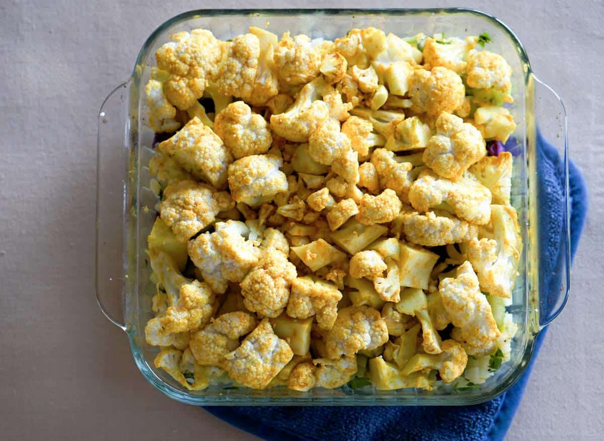 This easy and hearty AIP friendly Turmeric Cauliflower Bake Recipe is the perfect new staple for your paleo, grain free, and gluten free lifestyle.