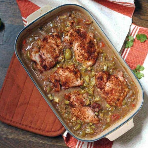 A foolproof recipe for weeknight dinners or to bring for a meal train, this amaranth and tomatillo chicken bake is loaded with protein, vitamins, and flavor.