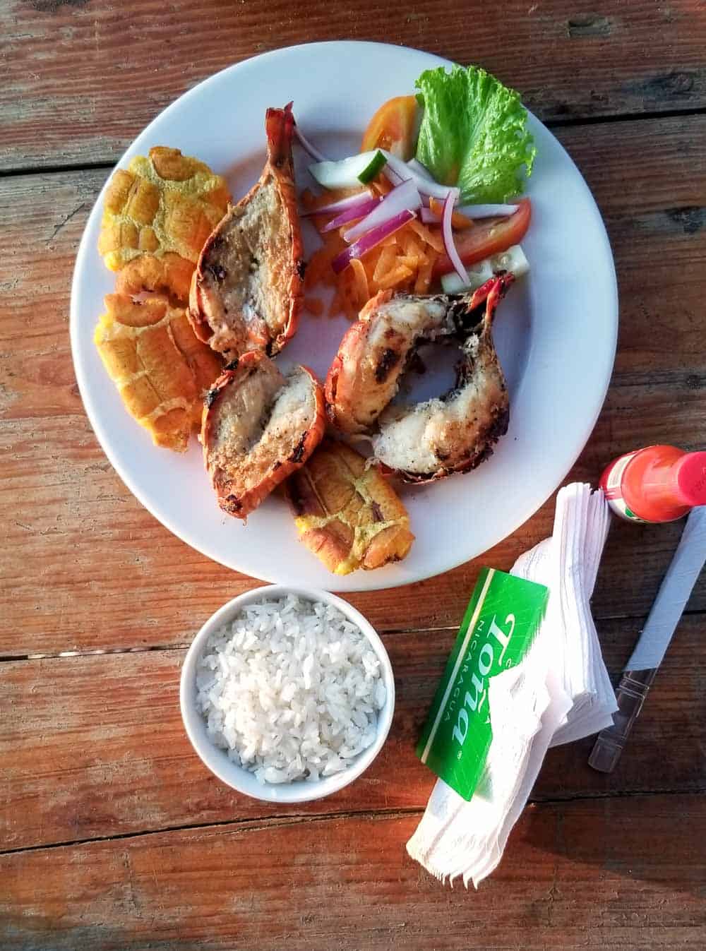 Beach Side Lobster on Playa Marcella Nicaragua