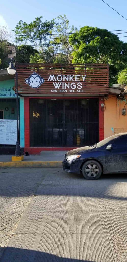 San Juan del Sur restaurant monkey wings