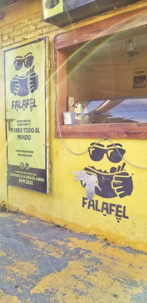 You can even get Falafel at this restaurant in San Juan del Sur