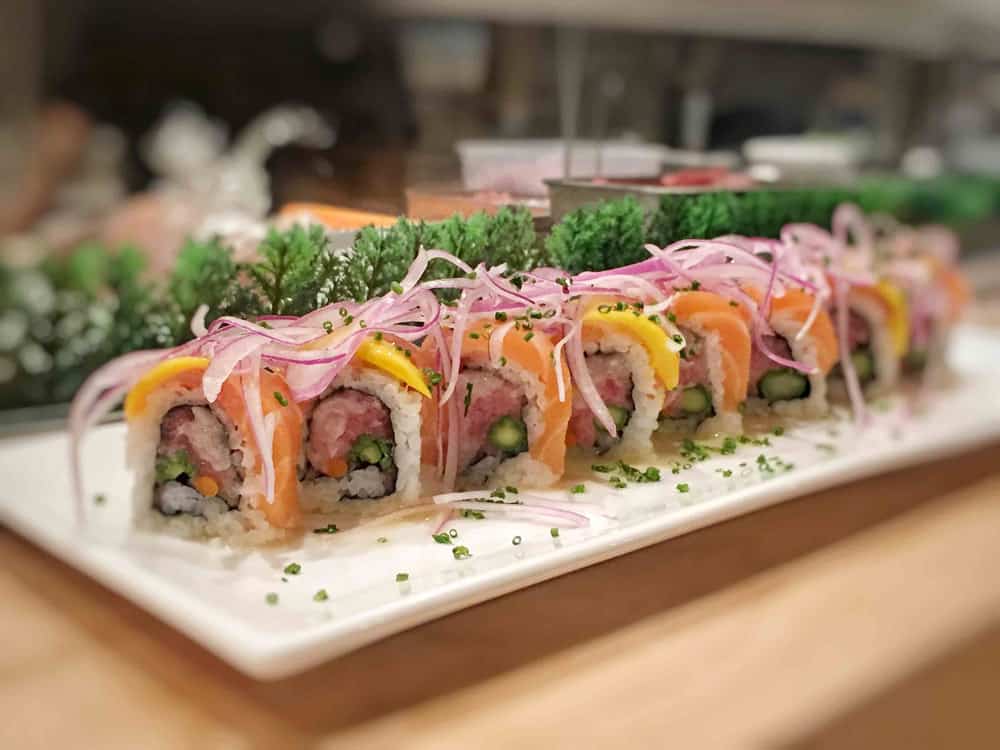 The mango tango roll at Boto sushi, one of san diego's best restaurants in north county
