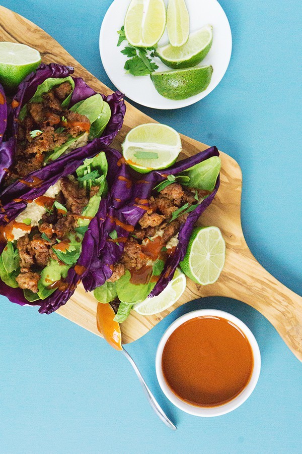 Taking tacos to the next level, these heritage chorizo cabbage tacos are savory and fresh with just enough spice. Who said tacos couldn't be clean?