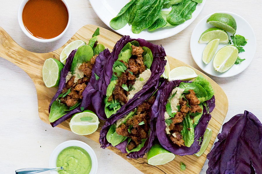 Taking tacos to the next level, these heritage chorizo cabbage tacos are savory and fresh with just enough spice. Who said tacos couldn't be clean?