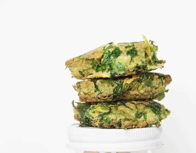 Celery Juice Pulp Fritters using leftover celery juice pulp to make a healthy paleo breakfast