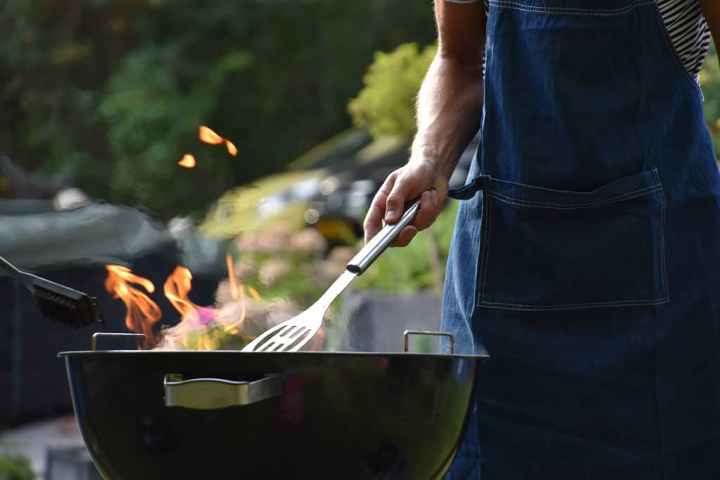 Man grilling on Memorial Day