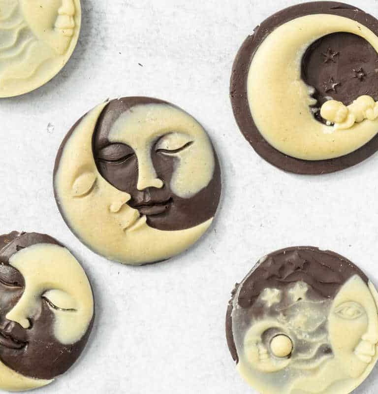 Dark and White Chocolate moons and suns