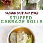Ground beef cabbage rolls