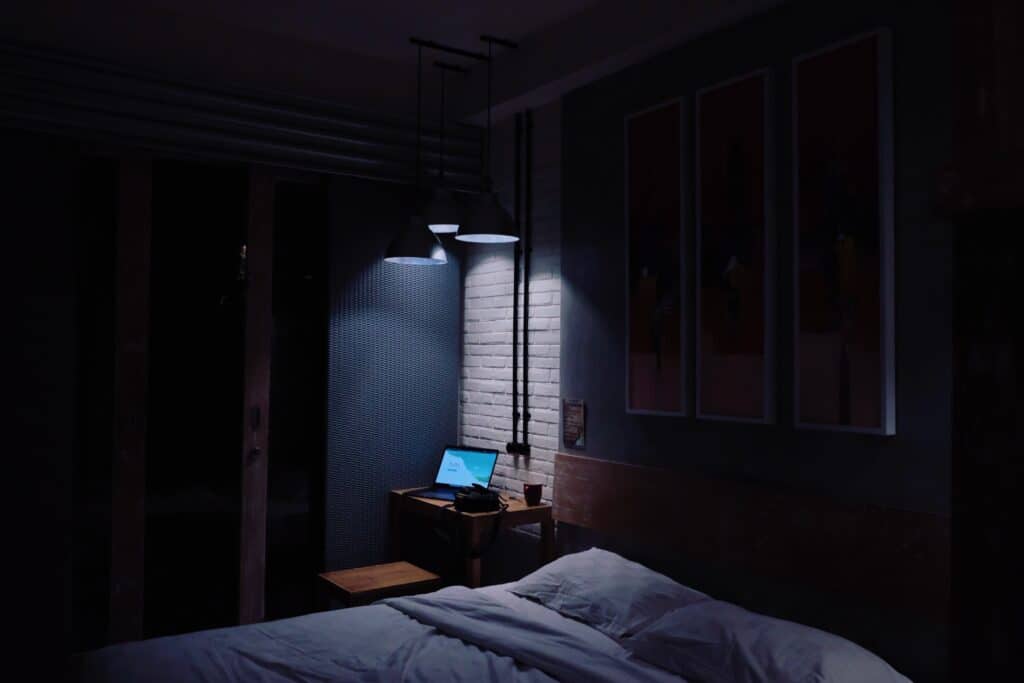 electronics in the bedroom