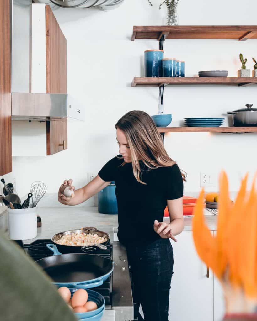 woman cooking form home