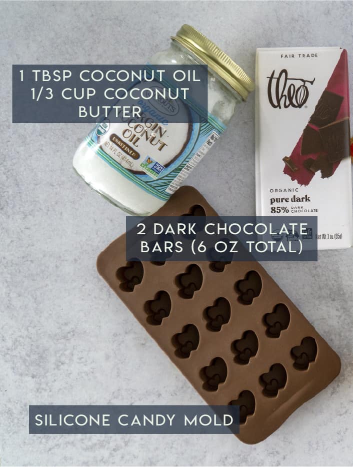 Chocolate Coconut Butter Cup Ingredients