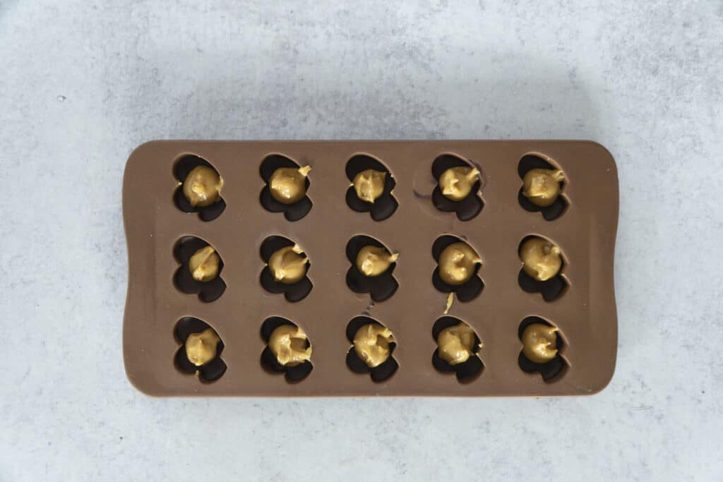 Peanut Butter Balls in Chocolate Molds