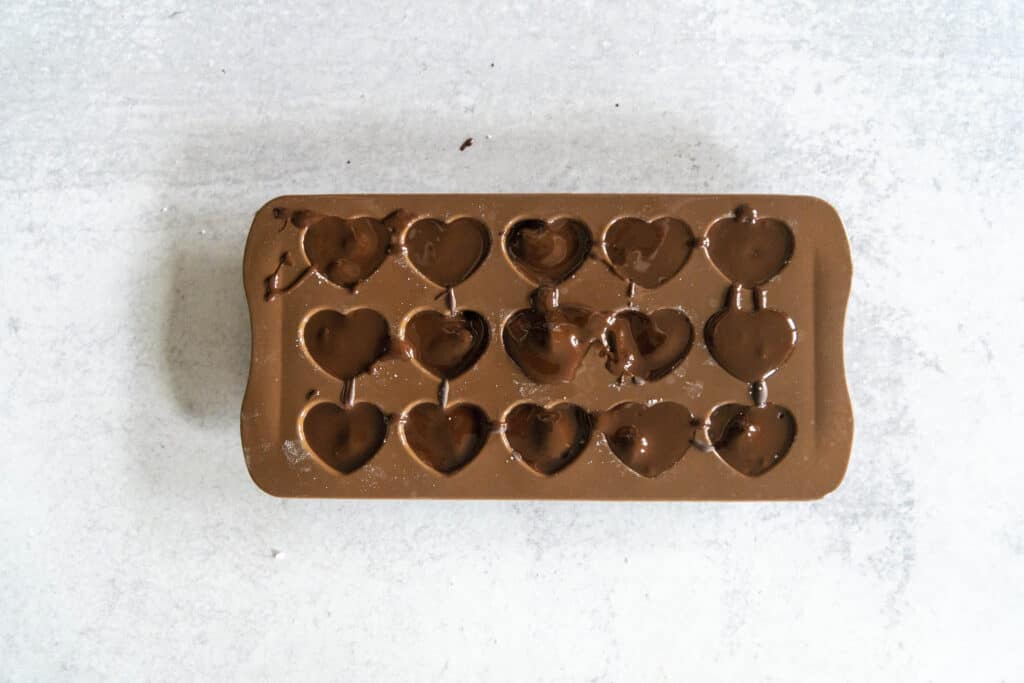 Chocolate Coconut Butter Cups in molds