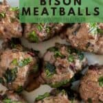 Beet Green Bison Meatballs