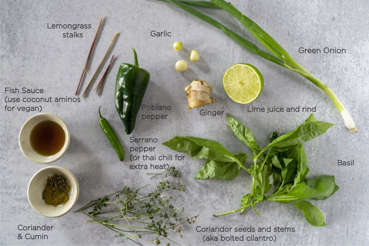 Super Simple Blender Thai Green Curry Paste Eat Your Way Clean