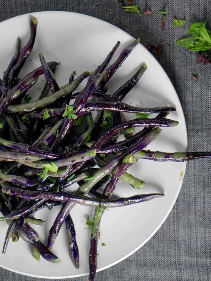 truffled purple hyacinth green beans